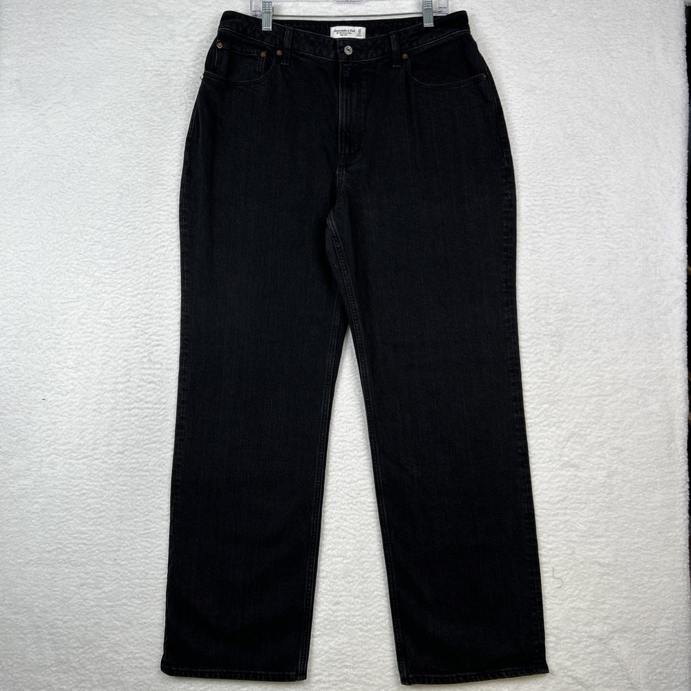 Abercrombie & Fitch Womens 32/14L The 90s Relaxed Jeans High Rise Curve Love